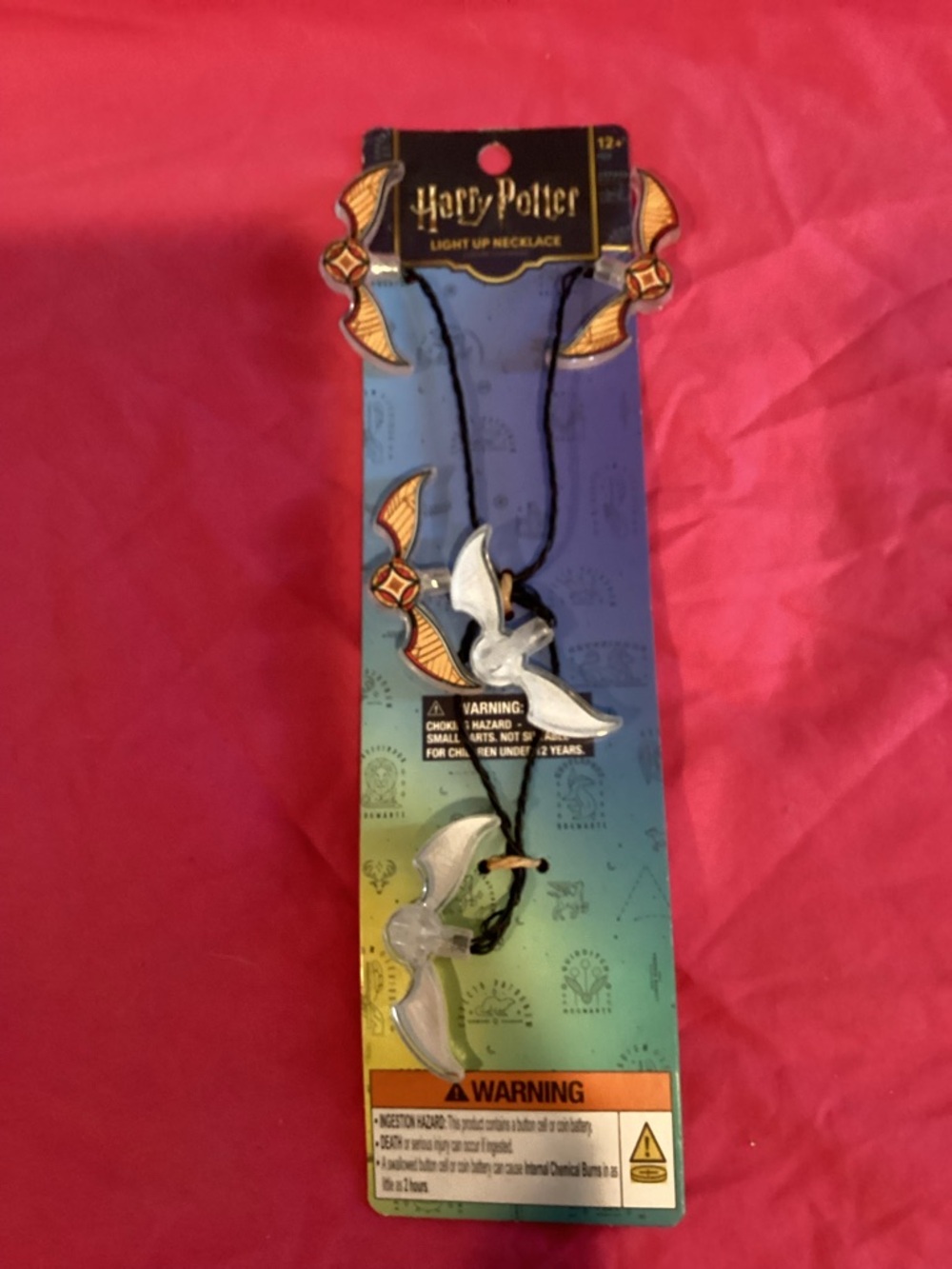 488-Harry Potter Themed Light up Necklace with snitch shaped Pendants